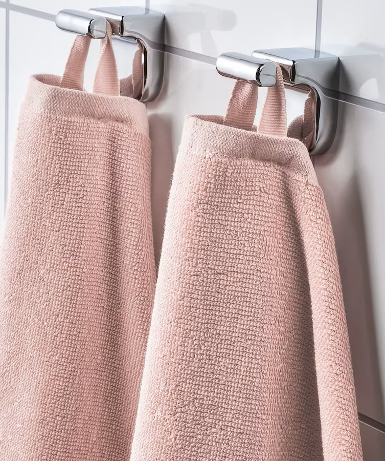 Pink hand towel