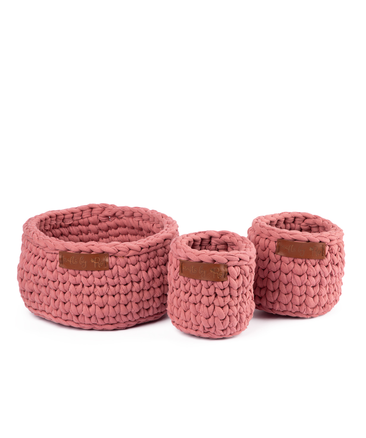 Collection `Ro Handmade` of handmade cotton baskets №1