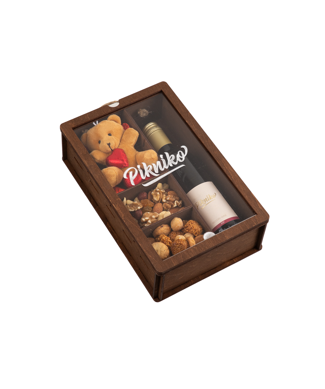 Подарочная коробка «Pikniko» с вином, сладостями и игрушкой №2
