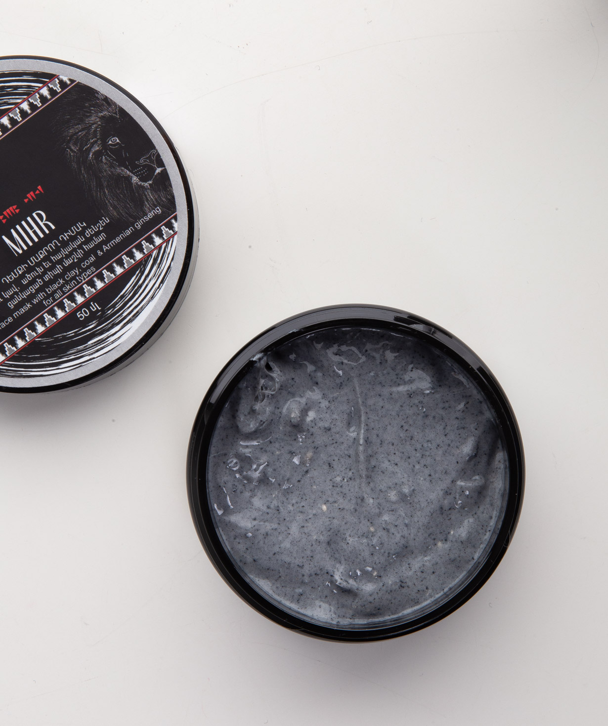 Face cleansing mask «Mihr» with Armenian ginseng, black clay and charcoal