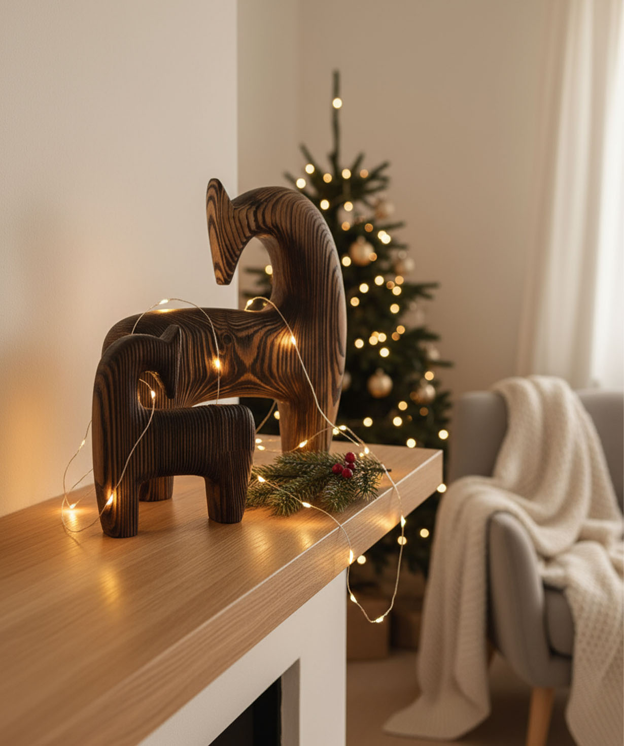 Wooden decorative horses №2