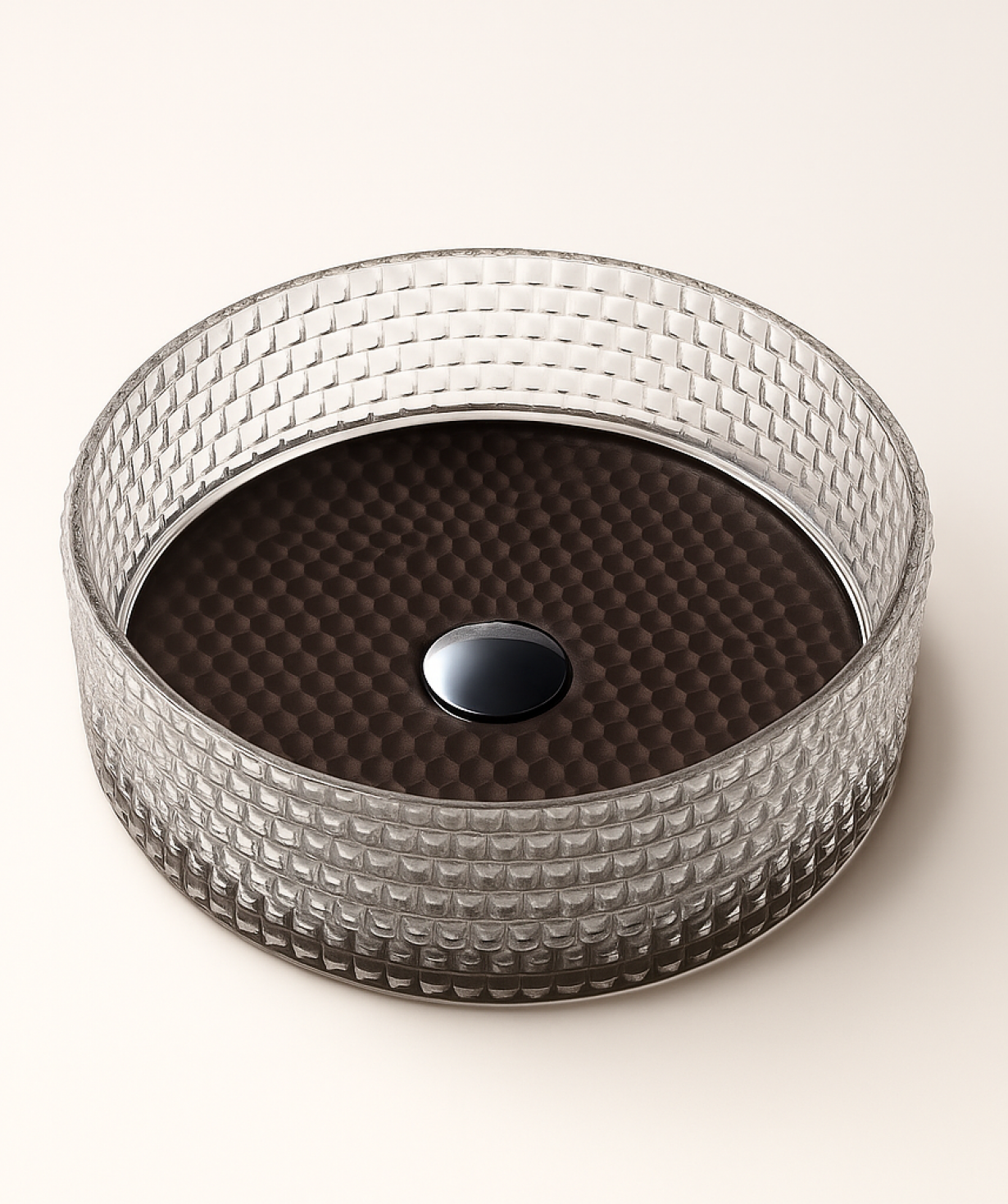 PERLA CRYSTAL BASIN GL09D BLACK BOTTOM 400X400X125MM