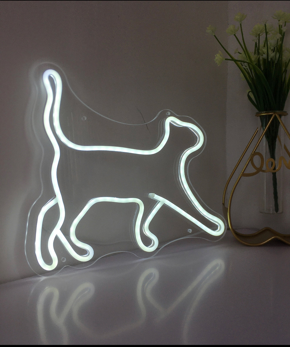 Neon light «ANeon» Cat, 43 x 40 cm