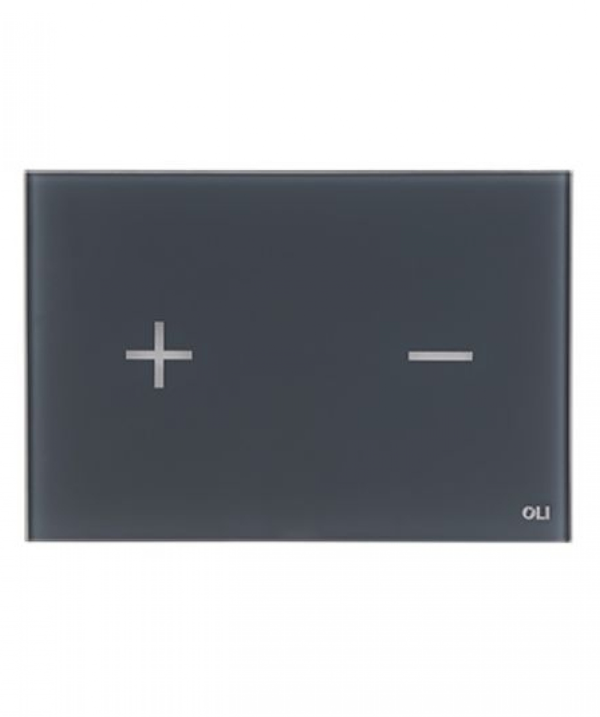 OLI 878702 PUSH PLATE GLASSY ANTRACITE