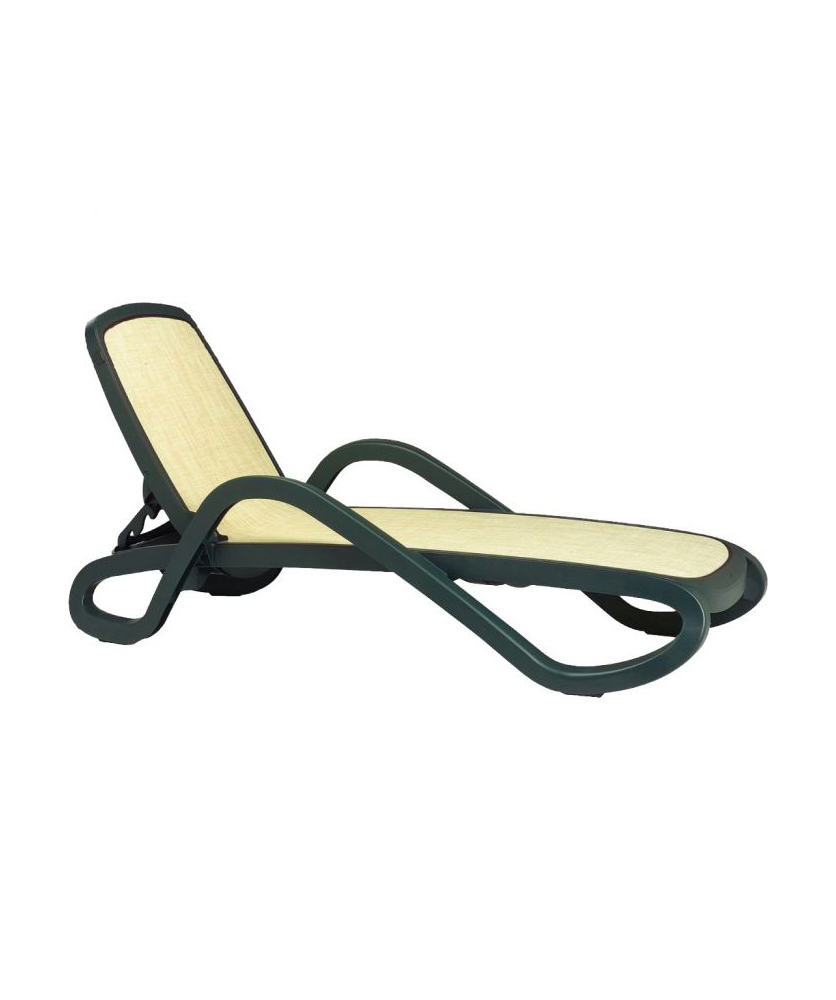 Chaise Lounge ''Alfa'' green-beige