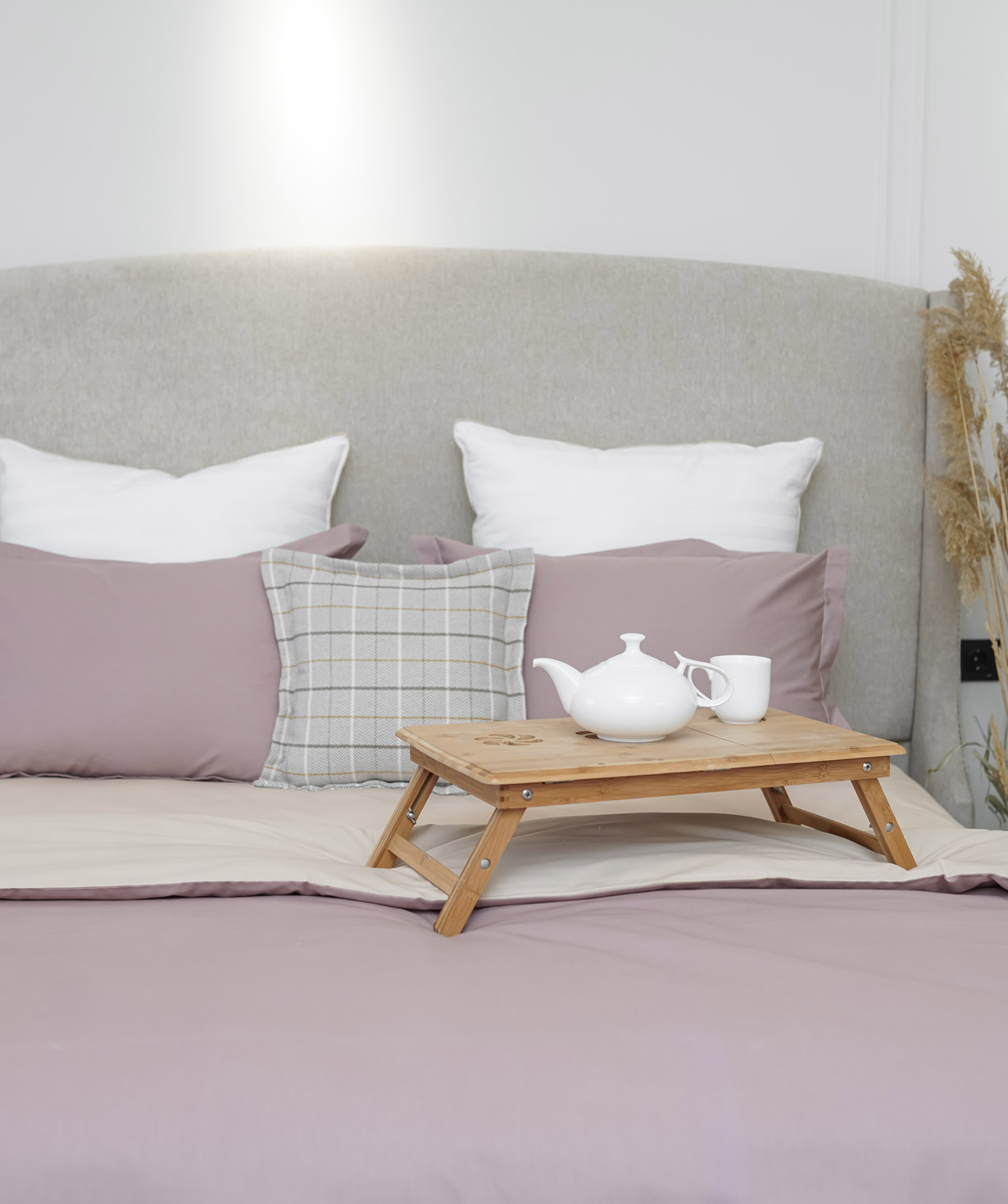 Անկողնային հավաքածու «Jasmine Home» 1,5-տեղանոց, բաց վարդագույն