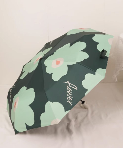 Зонтик «Цветы» зеленый
