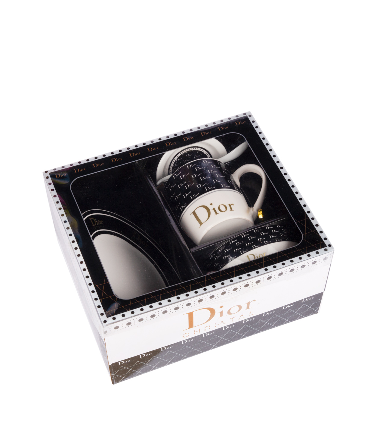 Set `Dior` with cup and plate