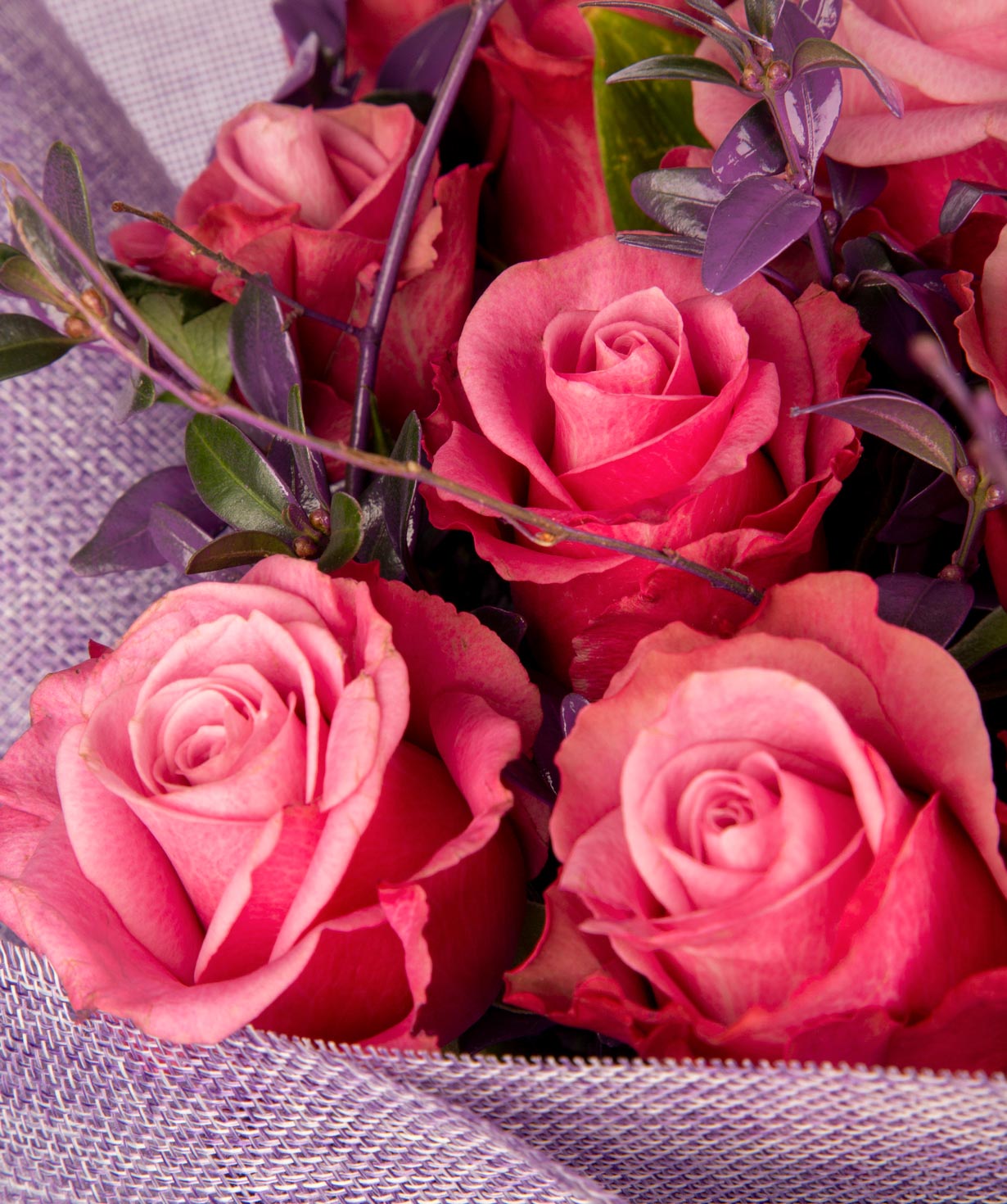 Bouquet `Aller` with pink roses