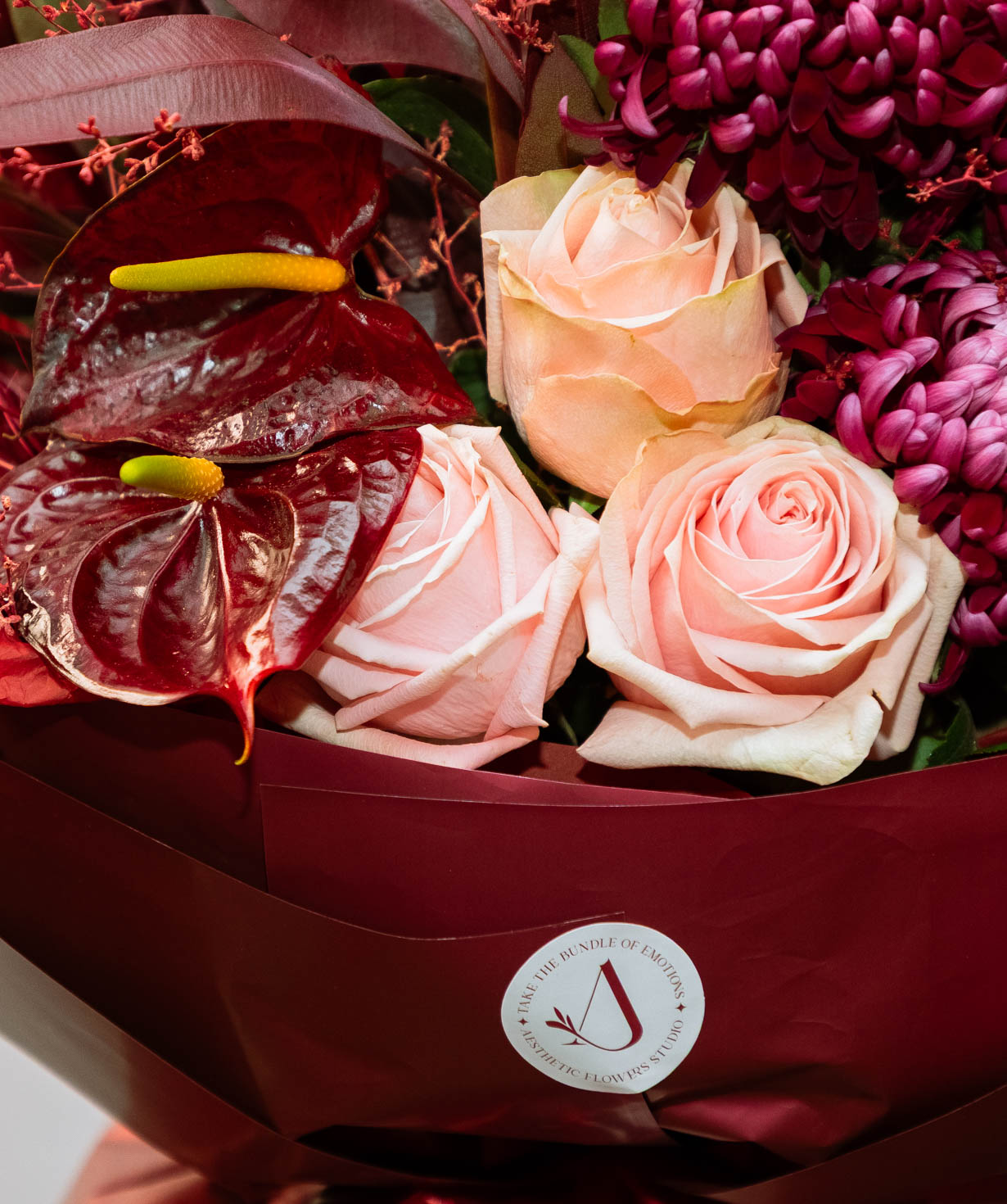 Bouquet «Floriani» with roses and chrysanthemums №9