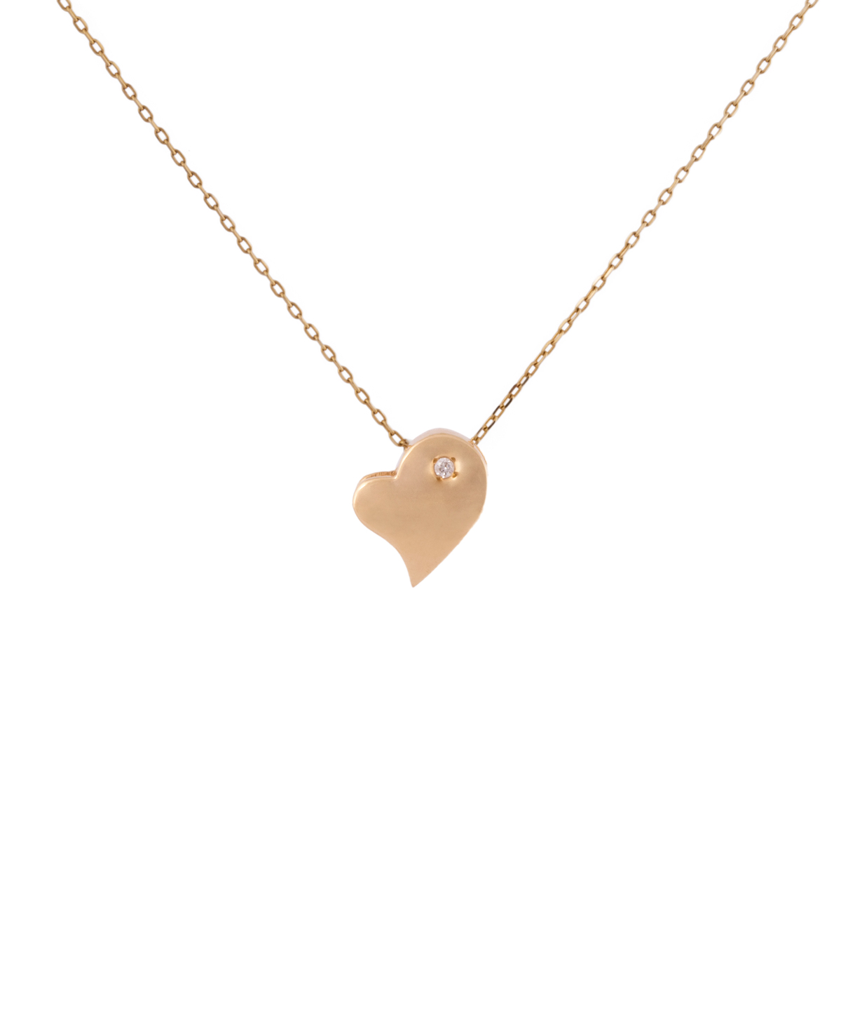 Pendant `Less is more` gold heart №1