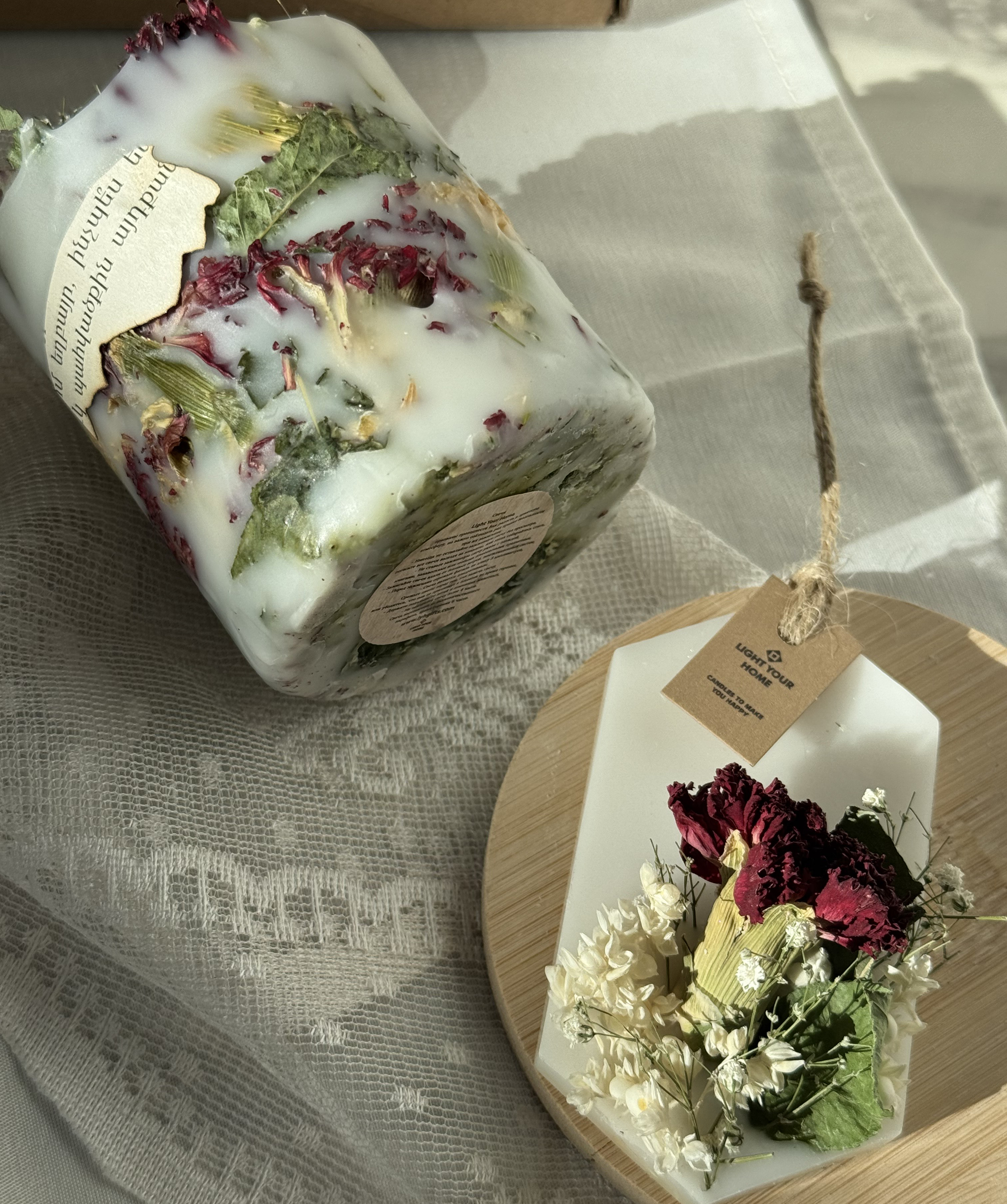 Candle «Light Your Home» Floral №3036 purple