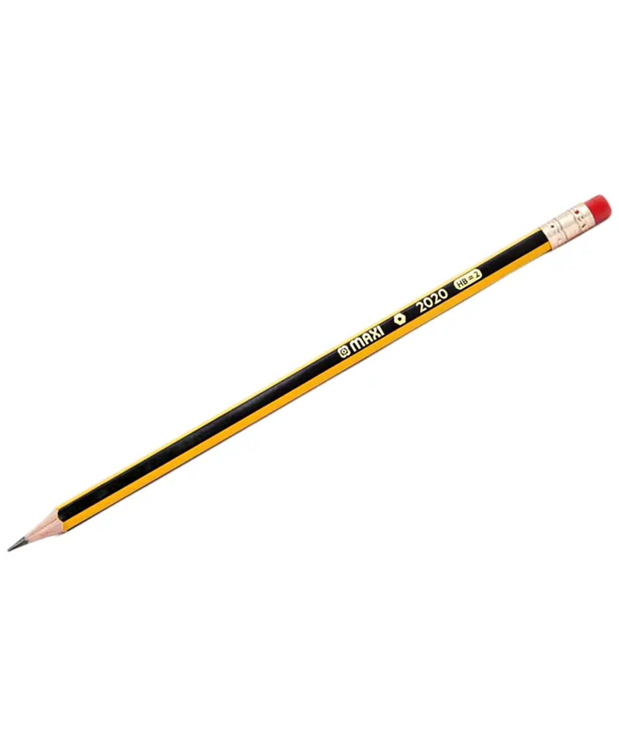 Pencil 2НВ, sharpened, with rubber eraser