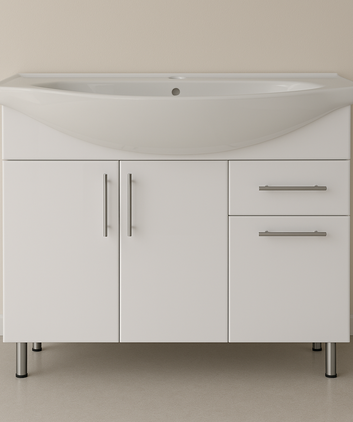Bathroom furniture «Perla» Elegance CH2, white, glossy