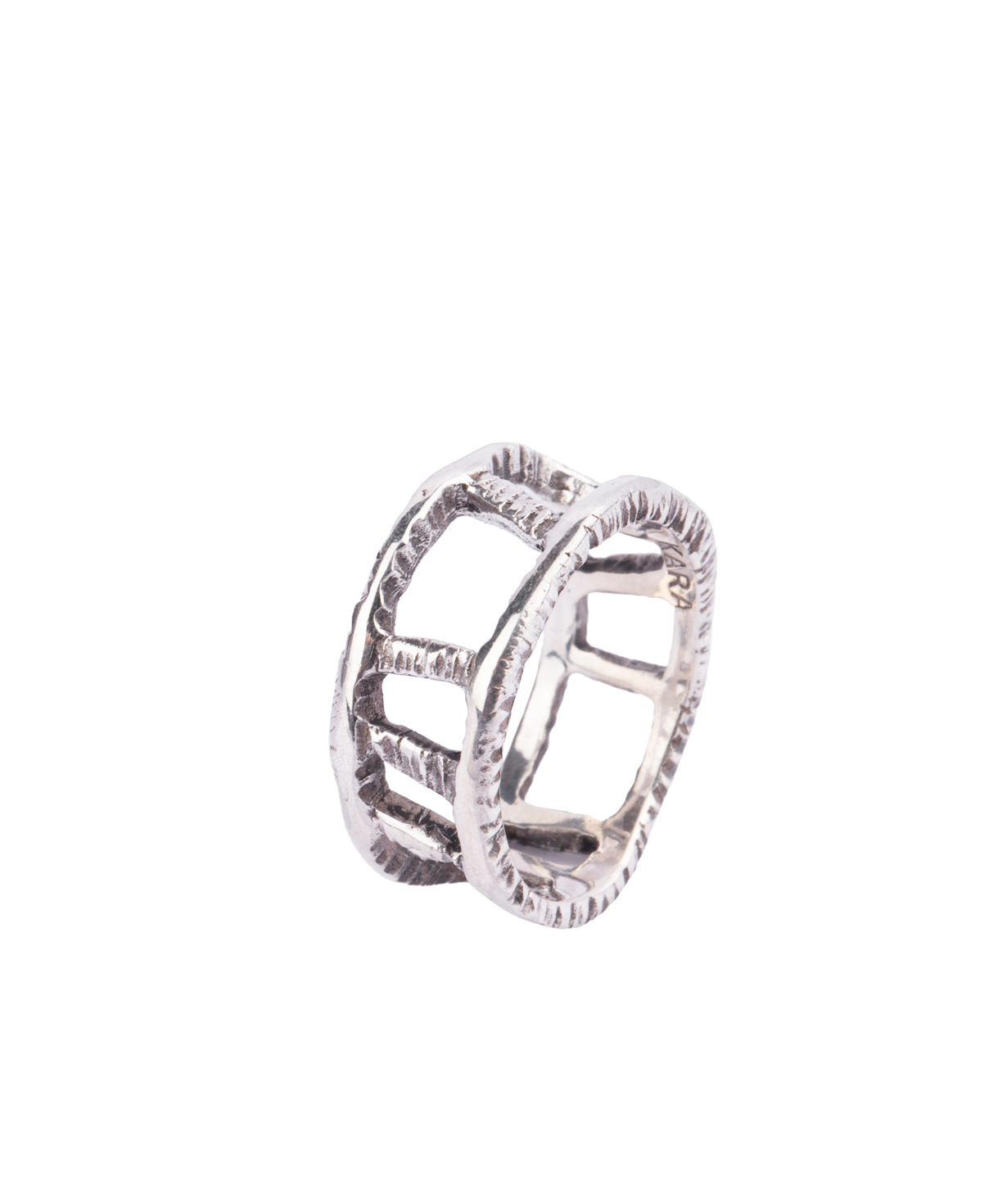 Silver ring ''Kara Silver'' Rope-ladder