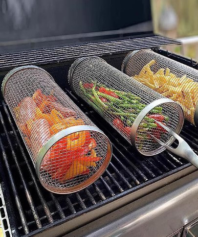 Grill cage, 21 cm, stainless steel