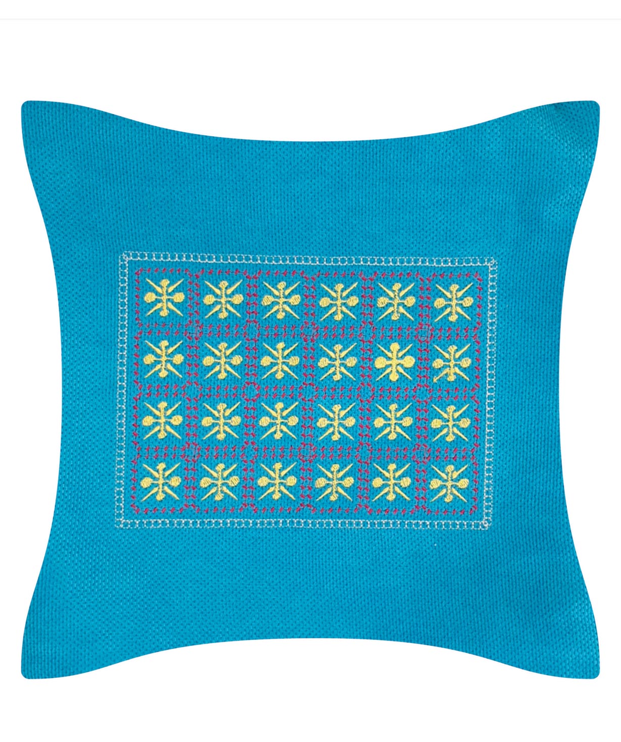 Pillow `Miskaryan heritage` embroidered with Armenian ornament №36