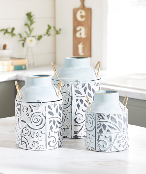 Set of vases «Ashley Home» light blue, 3 pcs