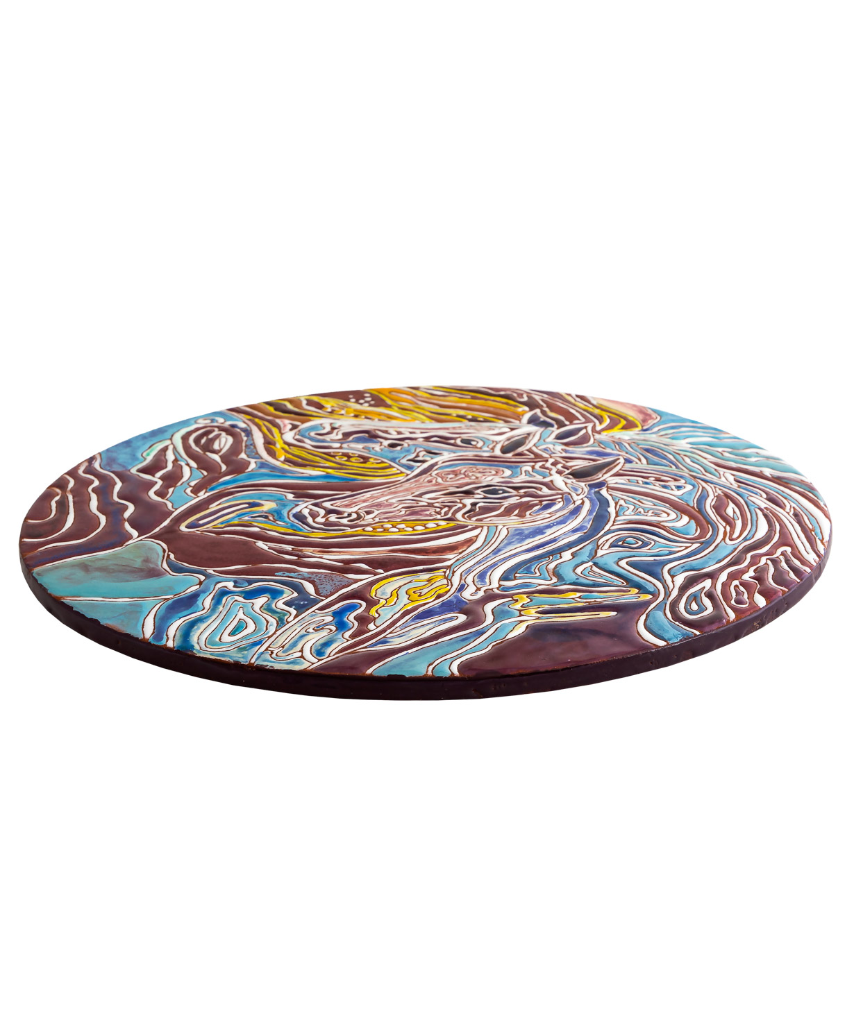 Сырная тарелка `ManeTiles` декоративная, керамическая №34