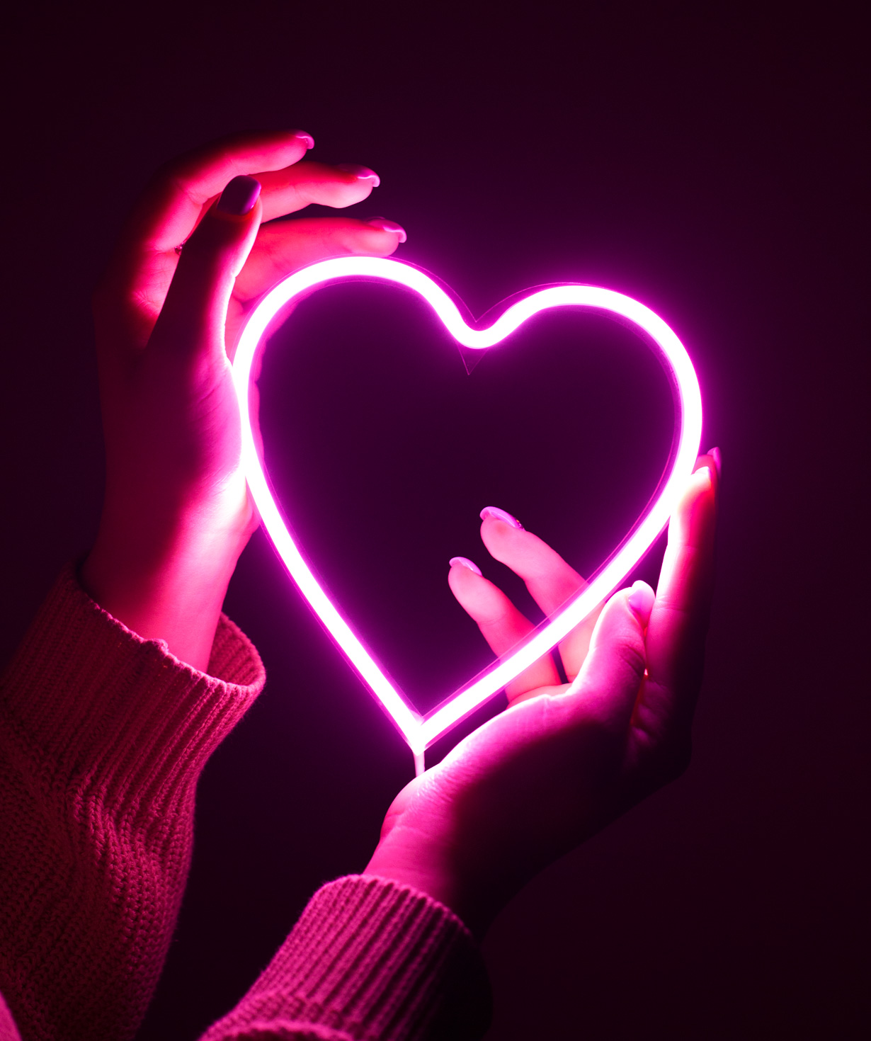 Լամպ «Neon Signs» նեոանային, վարդագույն սիրտ