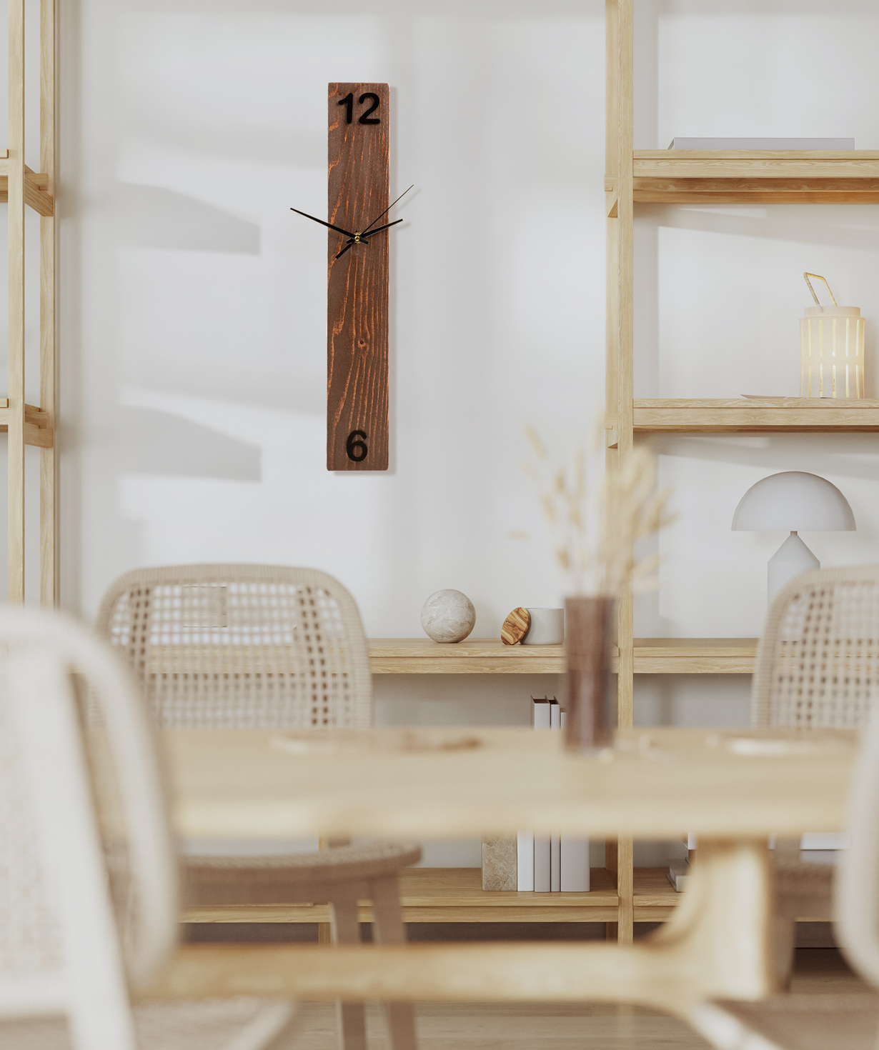 Wooden wall clock «Slim Line» №2