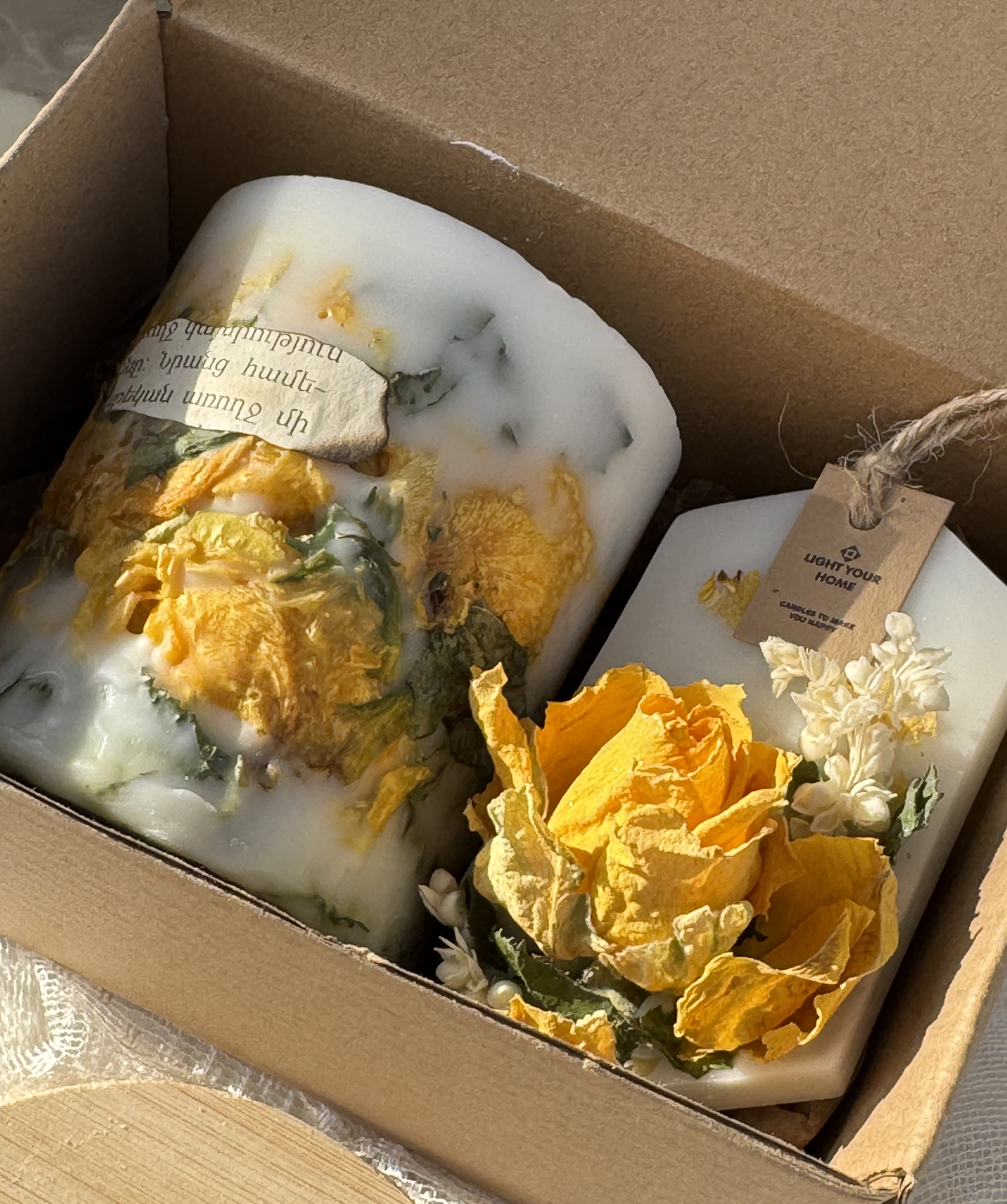 Մոմ «Light Your Home» Ծաղկային №3036 դեղին