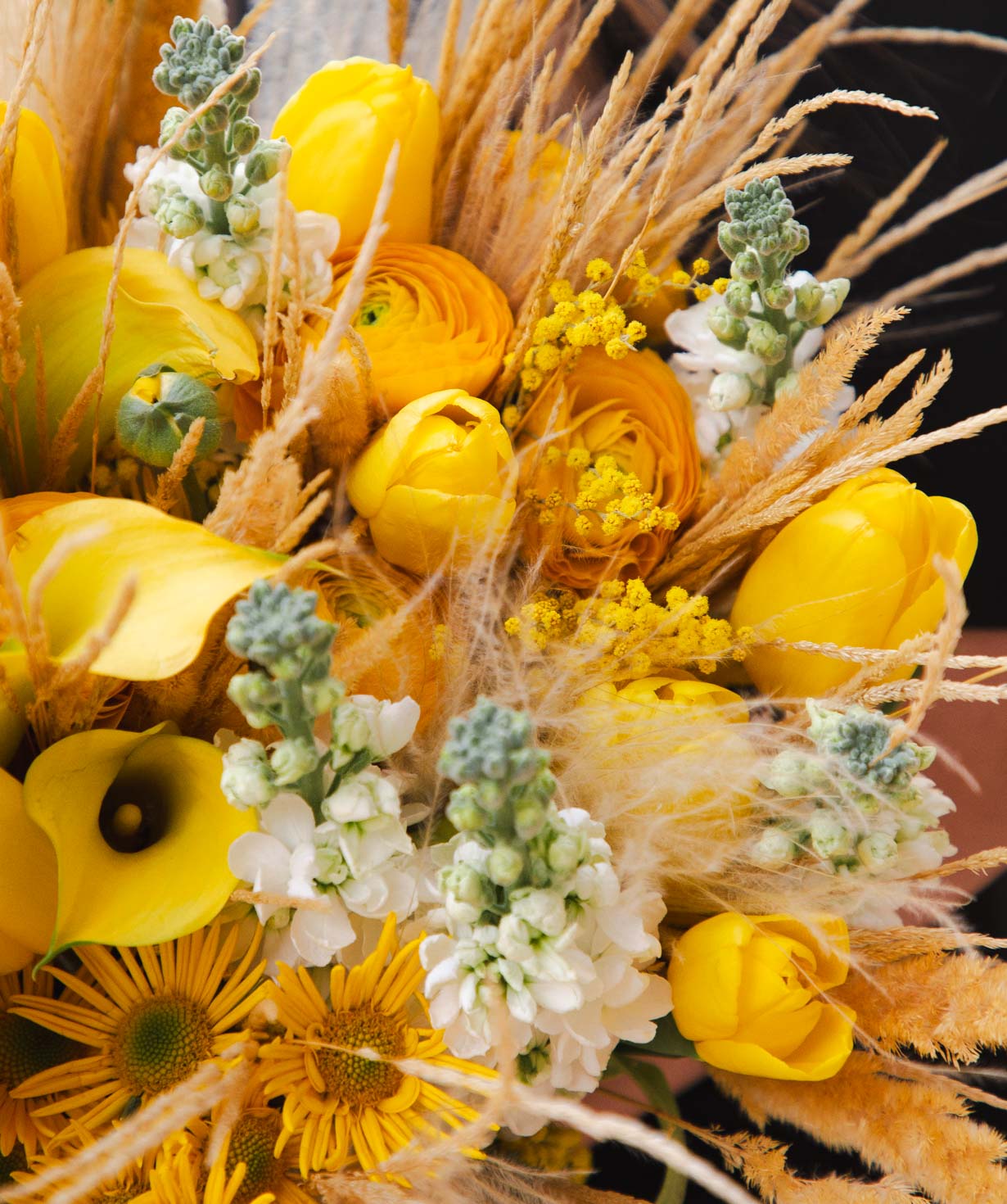 Bouquet «Peristera» with tulips and ranunculus