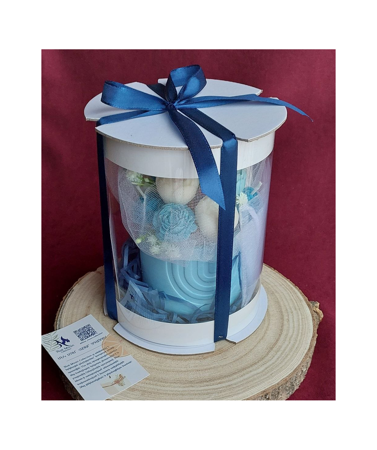 Candle «Blue Moon» Flower Bouquet, scented