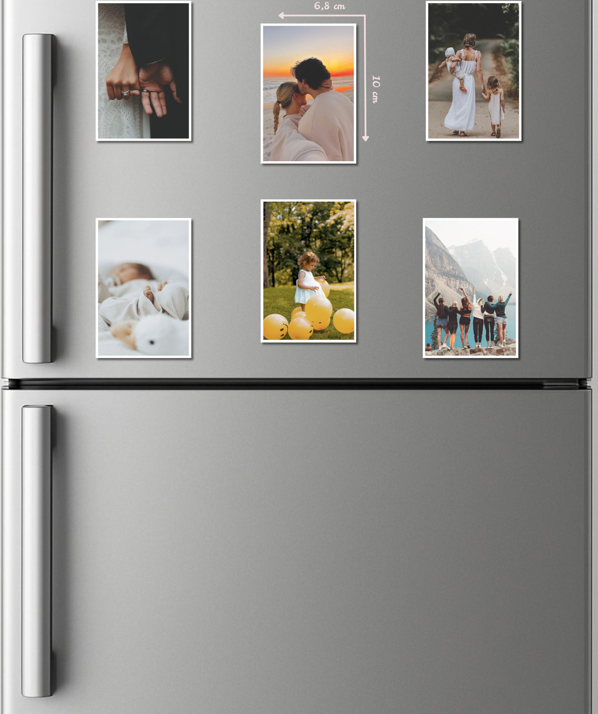 Photo magnets for the refrigerator «Magniser», 68x100 mm, 6 pieces