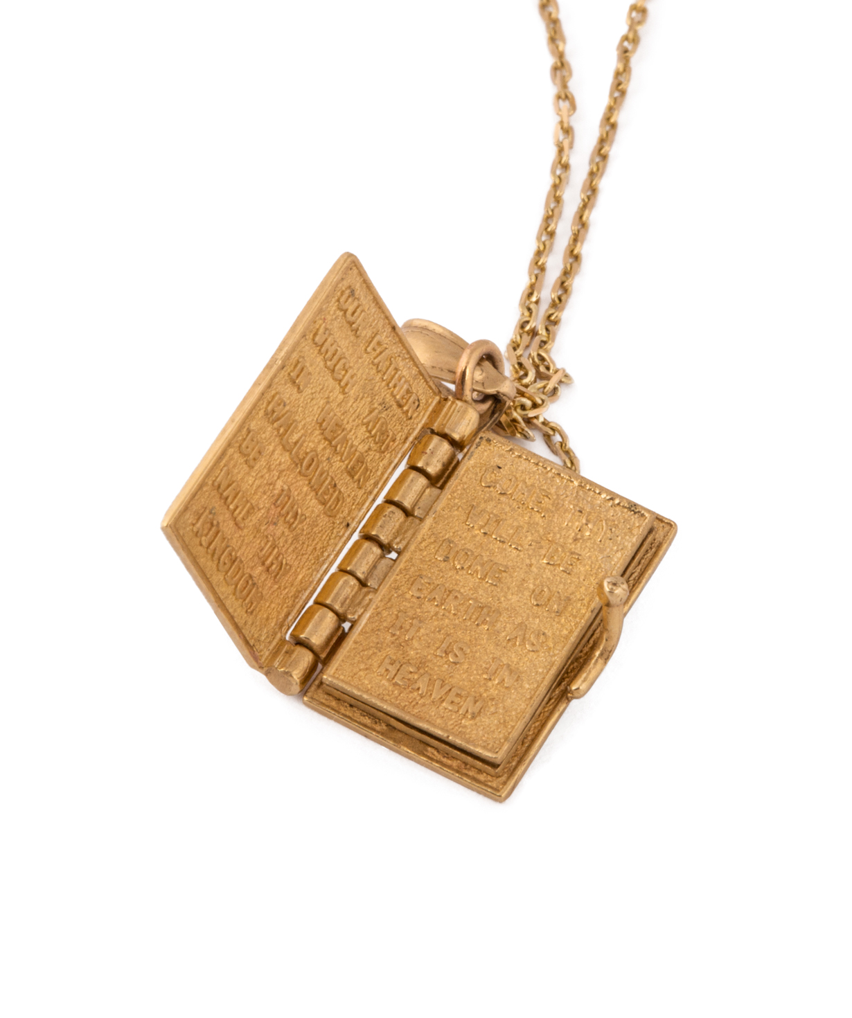 Pendant `Less is more` gold a prayer book №1