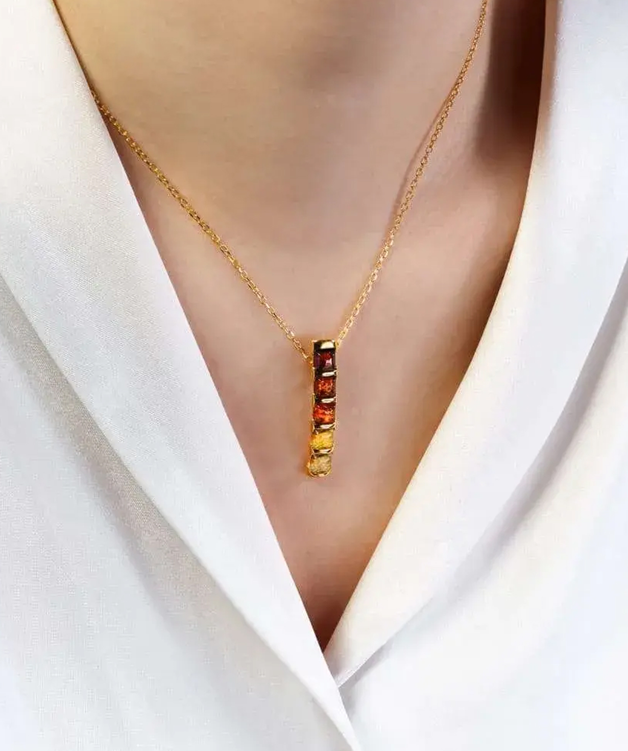 Silver necklace «SiaMoods» SN-SP487GP