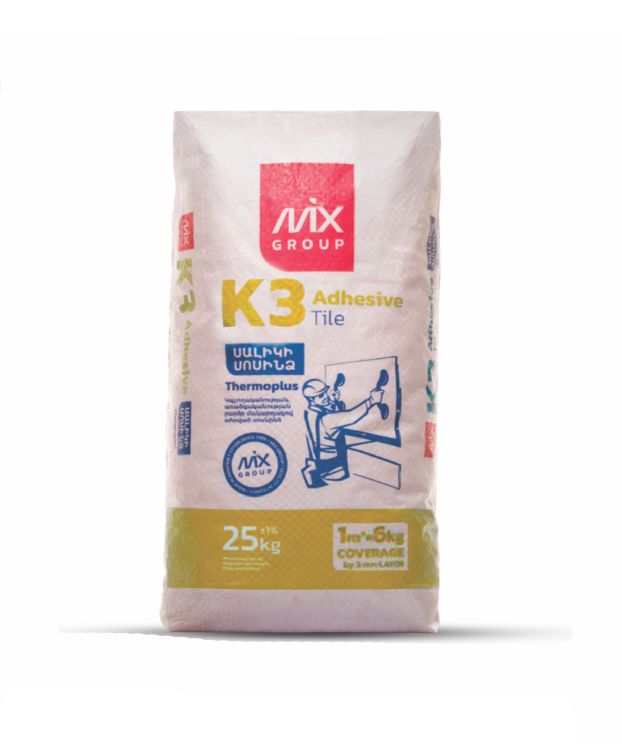 Tile adhesive «K3» Thermoplus, 25 kg