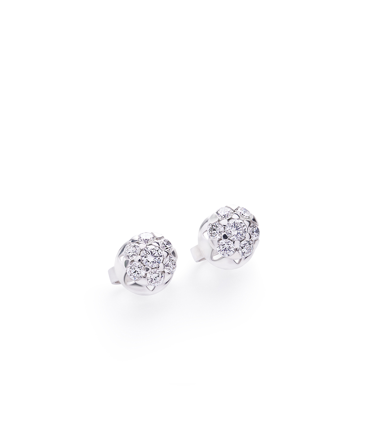 Earrings `Lazoor` golden, with diamond stones №3