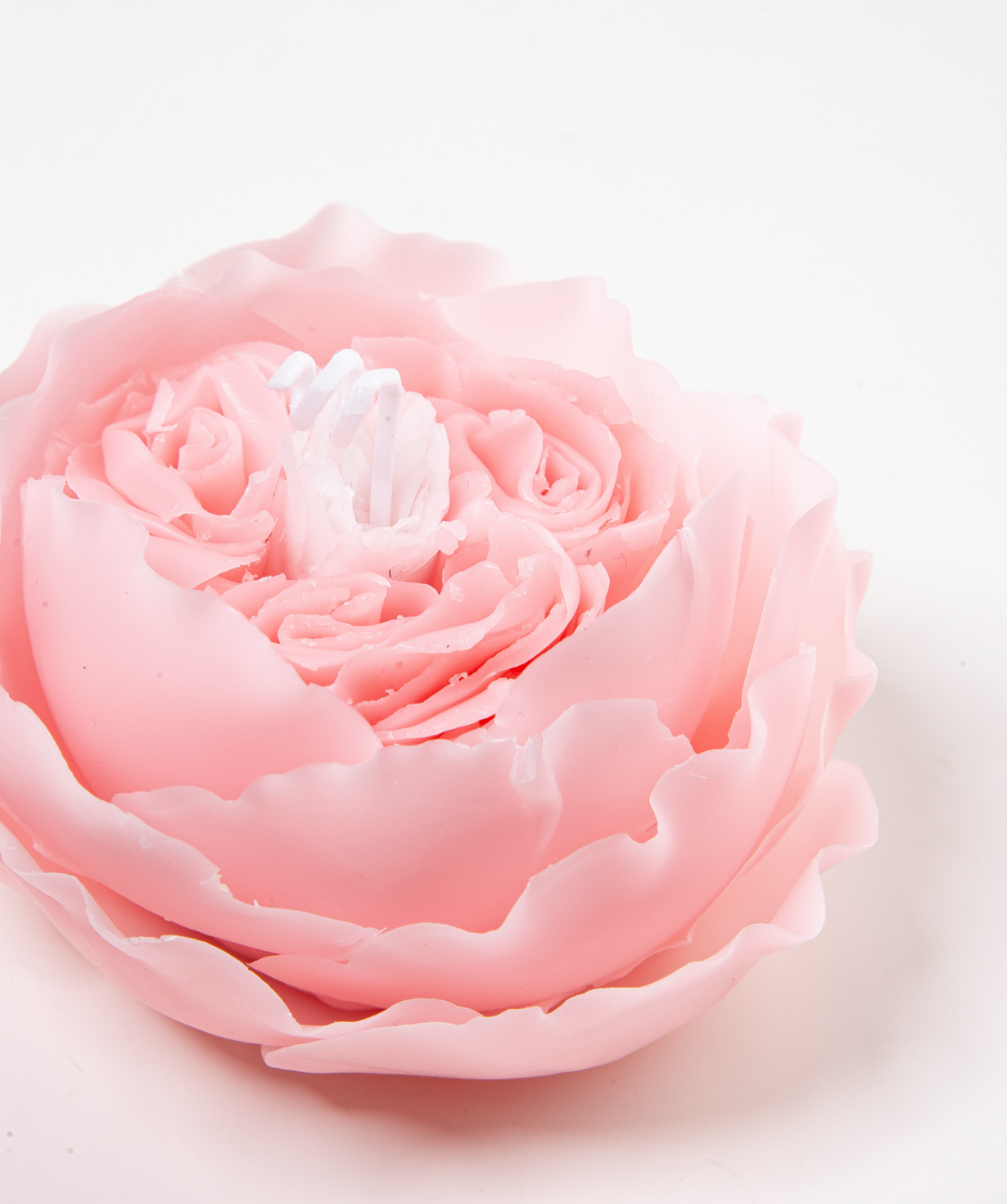 Peony rose «mom» candle made of beeswax
