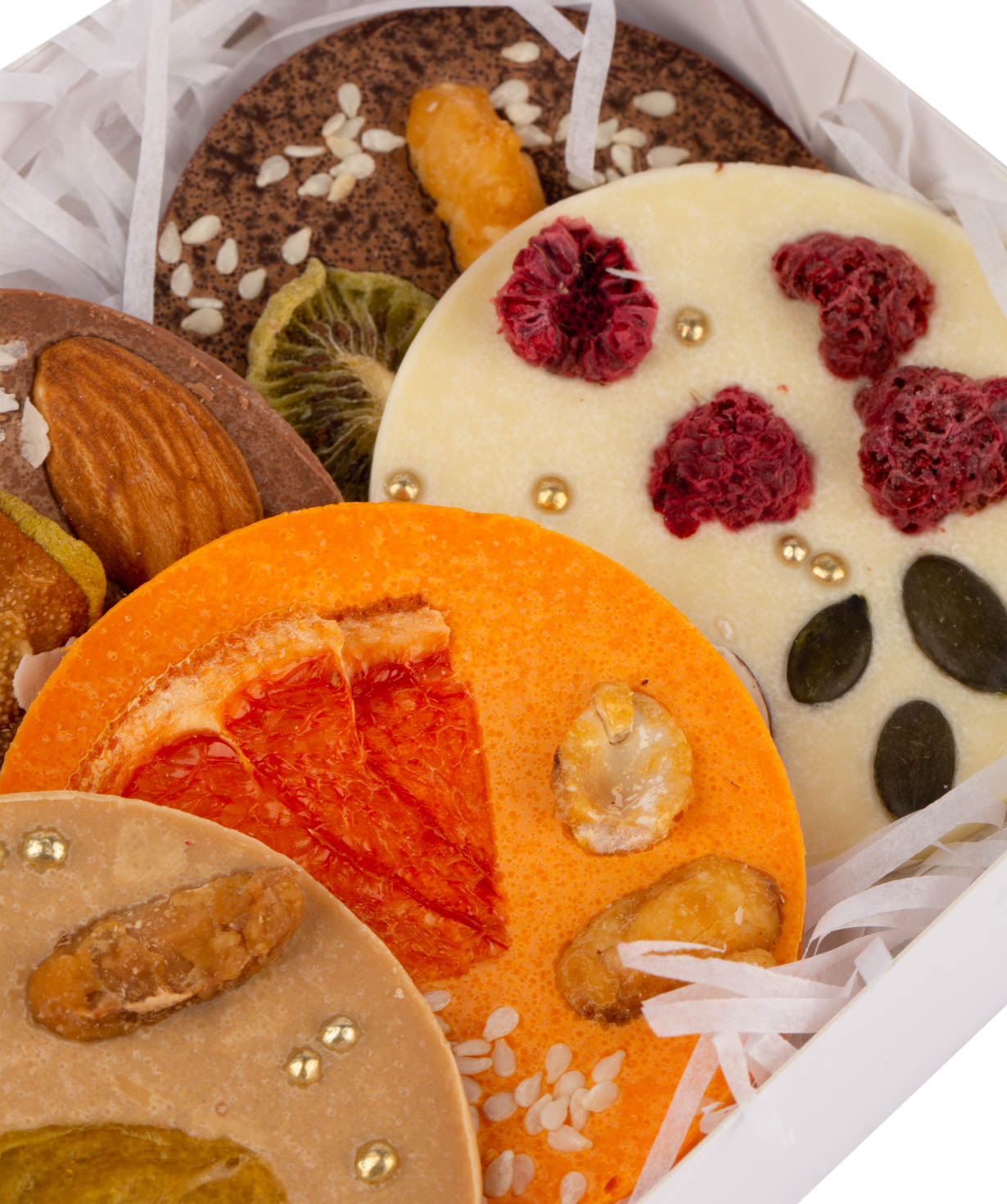 Chocolate `Saryanets` with dried fruit and nuts, in a box №2