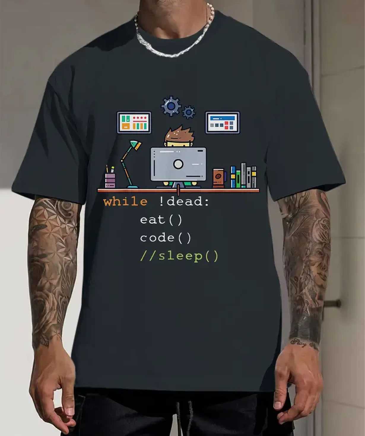 T-shirt `Gift Store` for Men Coding №1076