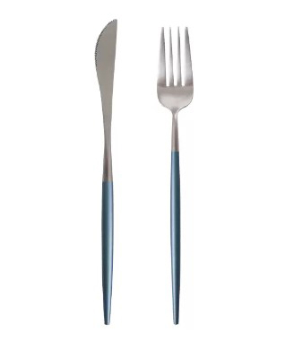 Cutlery set, 5 pcs, blue