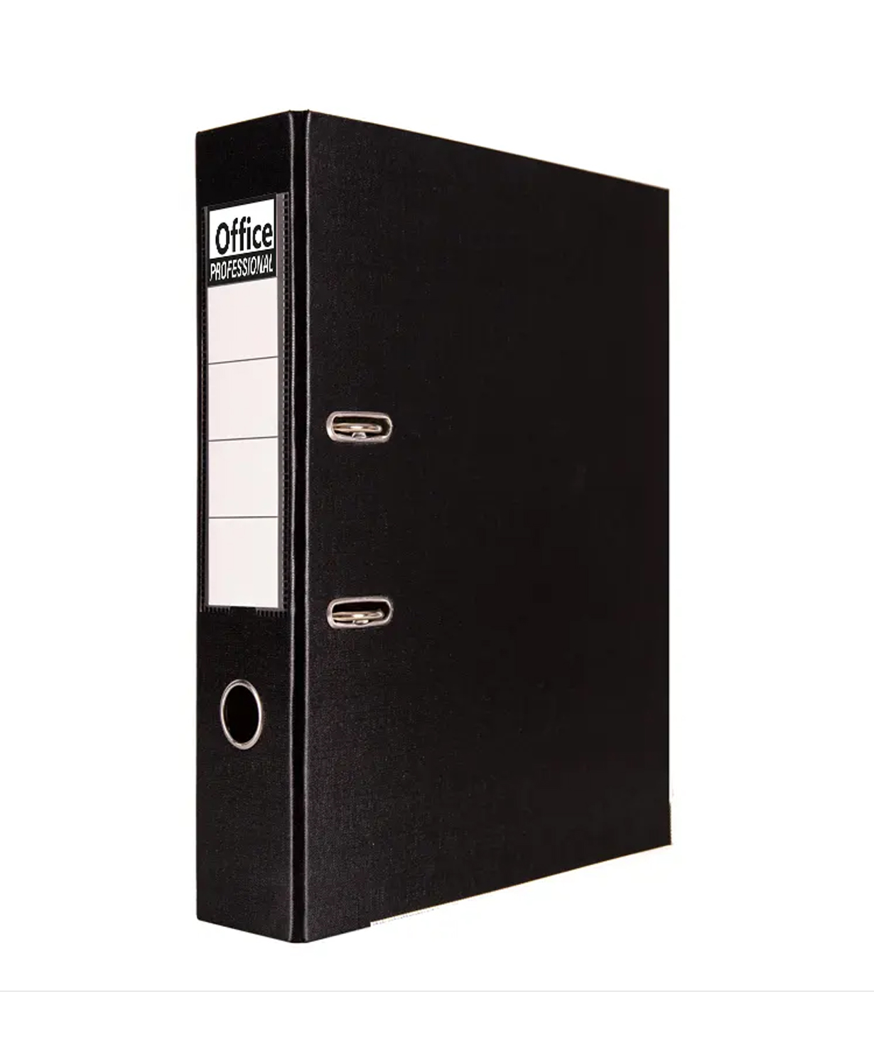Lever box file with edge protector, finger hole, 2 `D` type rings