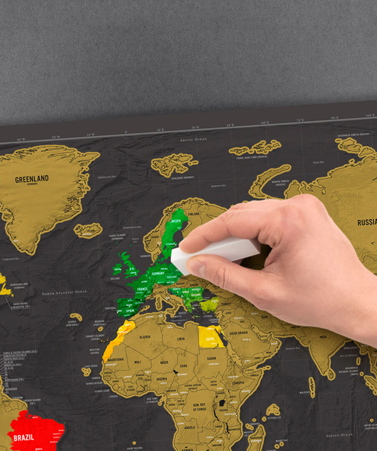 World map `Creative Gifts` with erasable surface №3