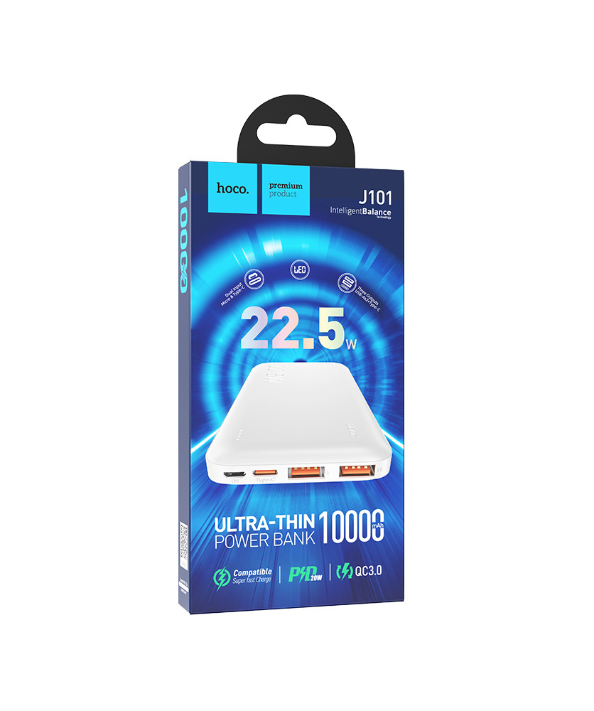 Power bank ''HOCO J101'' 10000 mAh, white