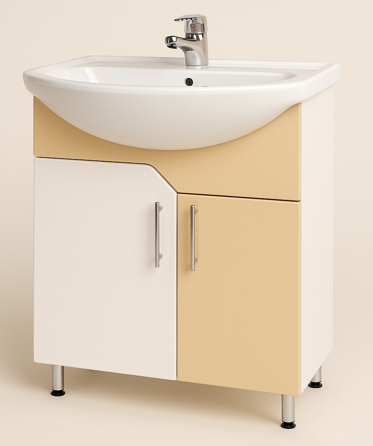 Bathroom furniture «Perla» Triton Elegance 60, cream, glossy
