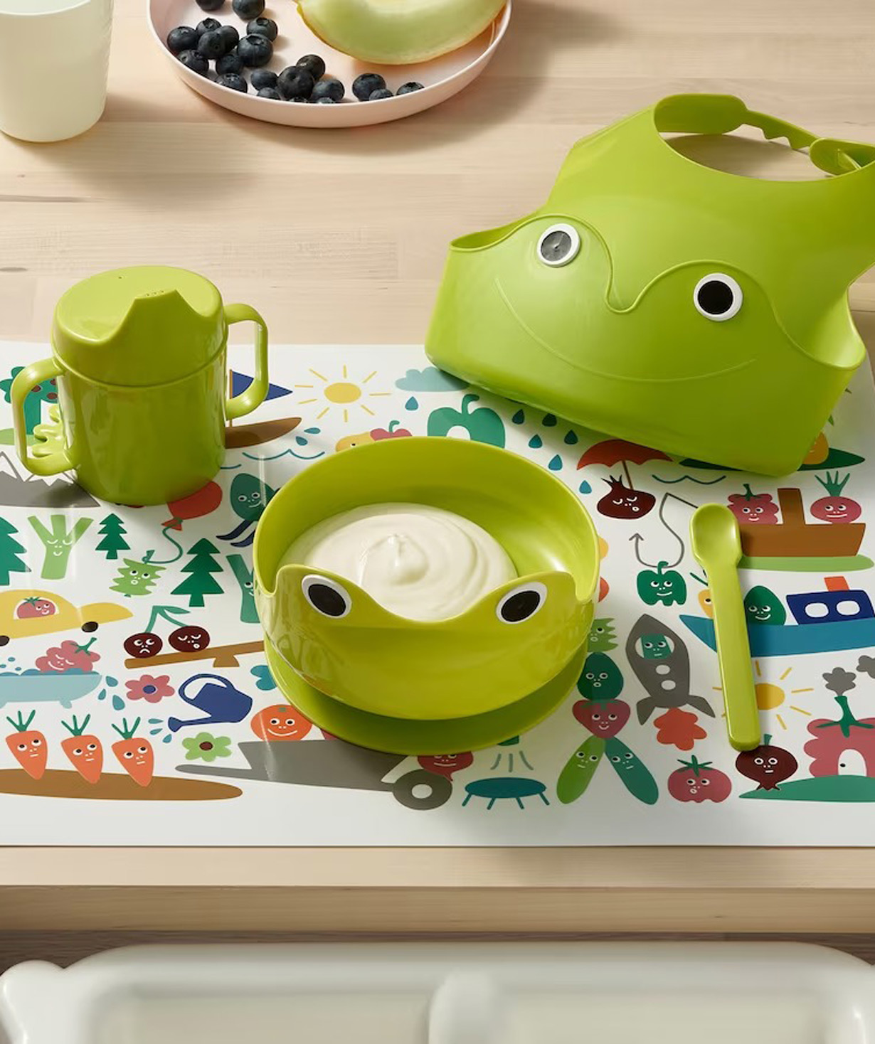 Набор детской посуды «IKEA» MATA, 4 шт, зеленый