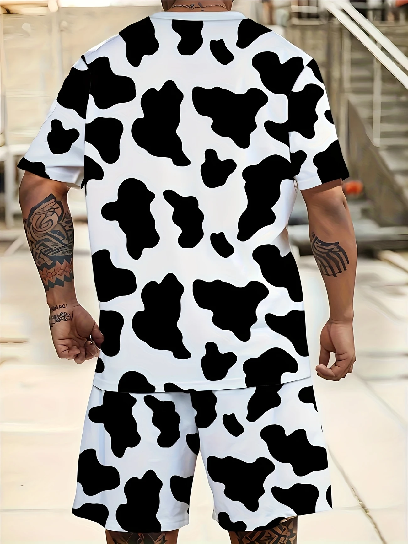Men's T-shirt and shorts №989