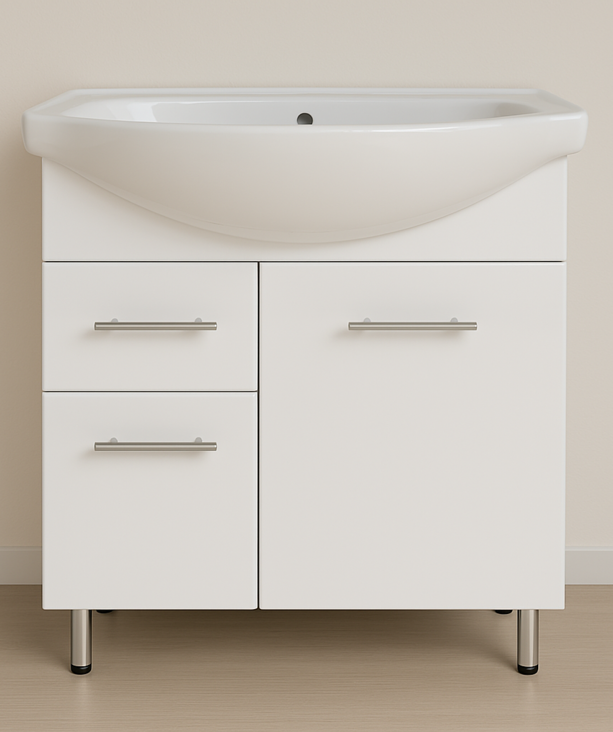 Мебель для ванной комнаты «Perla» Elegance, белая, глянцевая