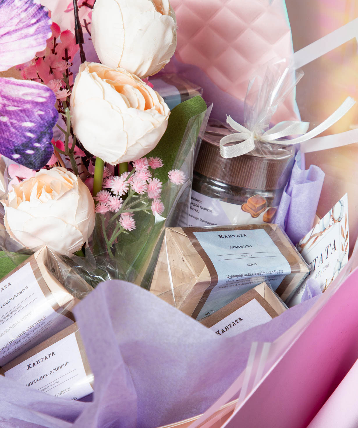 Gift bouquet «Cantata» with coffee and tea №27