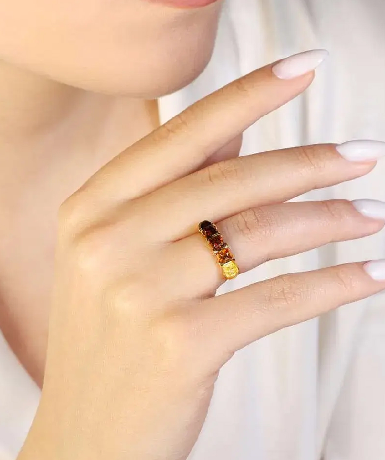 Silver ring «SiaMoods» SR119GP 16