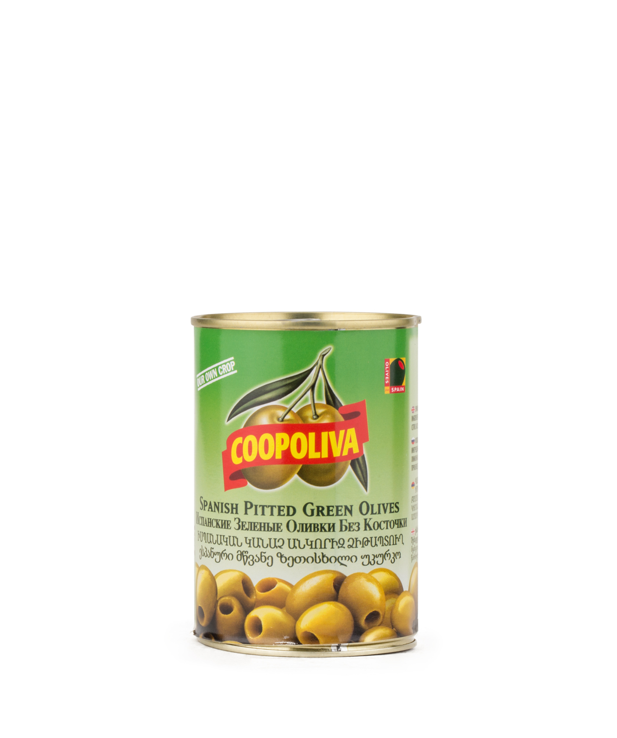 Оливки `Coopoliva` зеленые без косточек 385 г