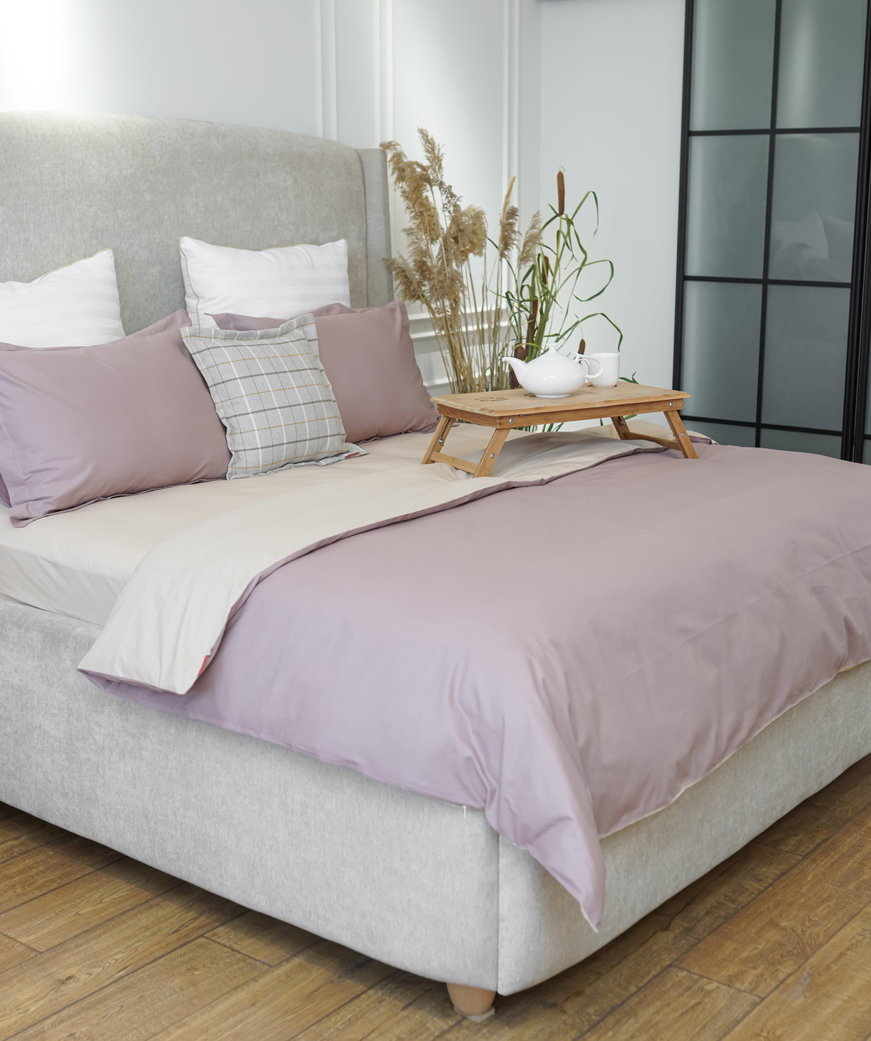 Bedding set «Jasmine Home» single, light pink