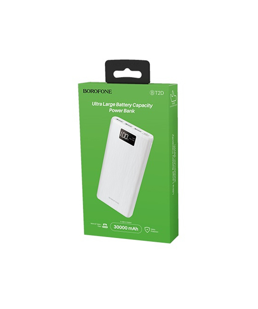 Внешний аккумулятор ''BOROFONE BT2D'' 30000 mAh, белый