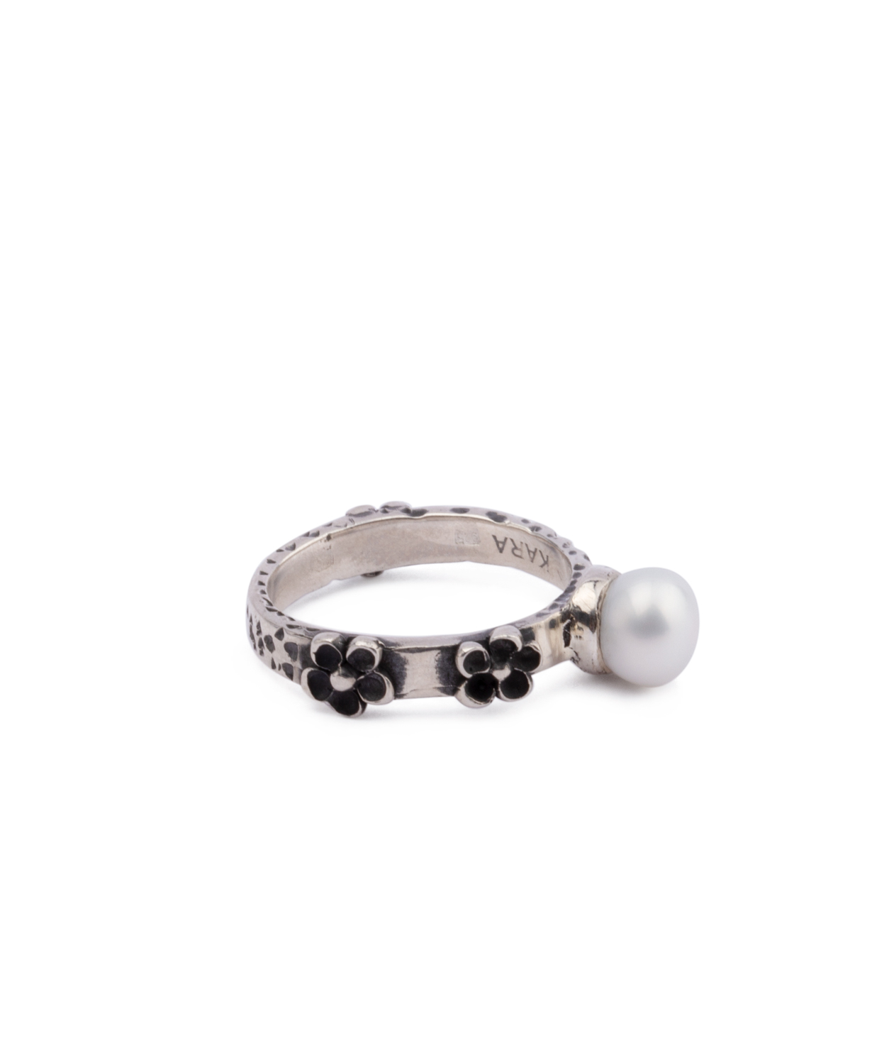 Ring `Kara Silver` pearl shine
